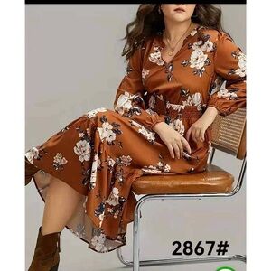 NWT bloomchic 26 orange floral Dress